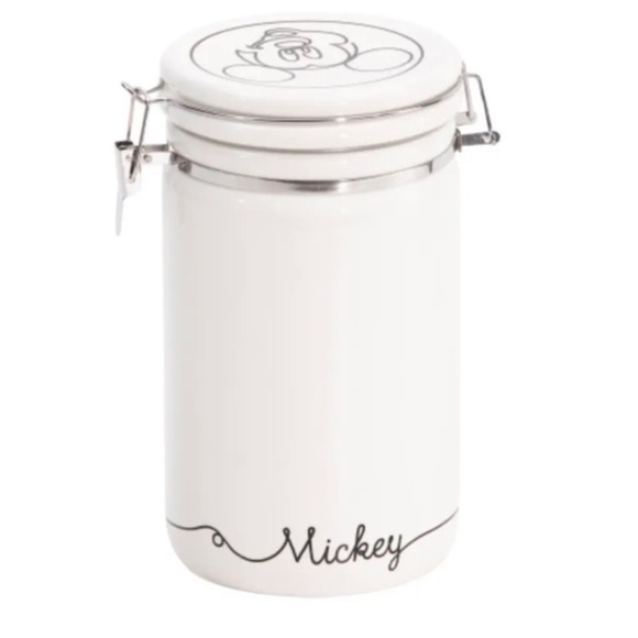 Disney Mickey Mouse 8” Linear Hinge Cookie Jar Canister Container Black … - Picture 2 of 10